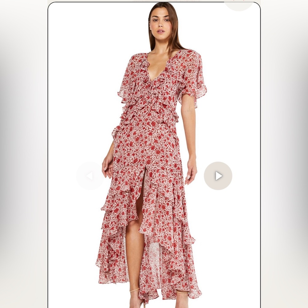 Misa Red Boho Maxi Dress